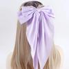 New Elegant Bow Ribbon Hair Clip Women Fashion Solid Bowknot Satin Hairpin Barrettes Girls Ponytail Clip Hair Accessories