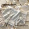Female Spring and Autumn Pure Cotton Lace Pure Wind 32A Bacteriostatic Cotton Extended Crotch Waist Triangle Briefs
