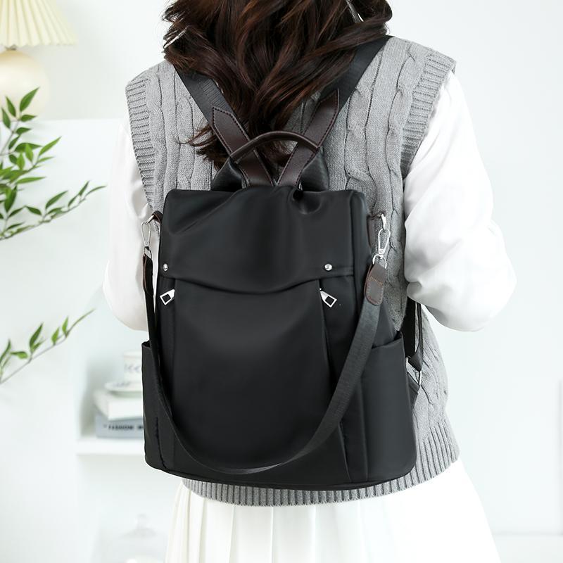 Anti-Theft Backpack Women's Nylon Travel Bag Multifunctional Lightweight Shoulder Bag