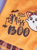 Boo Dog Tutu Dress Halloween Holiday Dress Up Party Warm Plaid Soft Material Dog Dress for Puppy and Cat Party Costume
