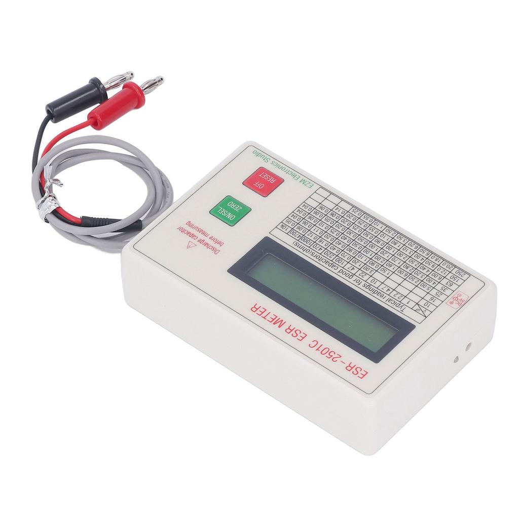 Handheld ESR Capacitor Tester High Accuracy Lightweight Smart Shutdown Function ABS Capacitance Meter