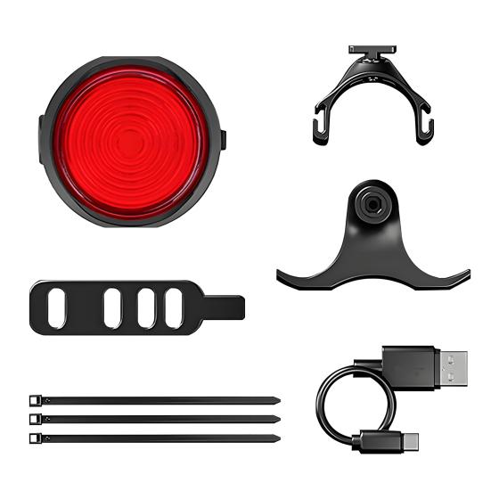 Bicycle Tail Light with Brake Sensor Waterproof USB Rechargeable Universal MTB Road Mountain Bike Cycling Night Riding Warning Rear Lamp