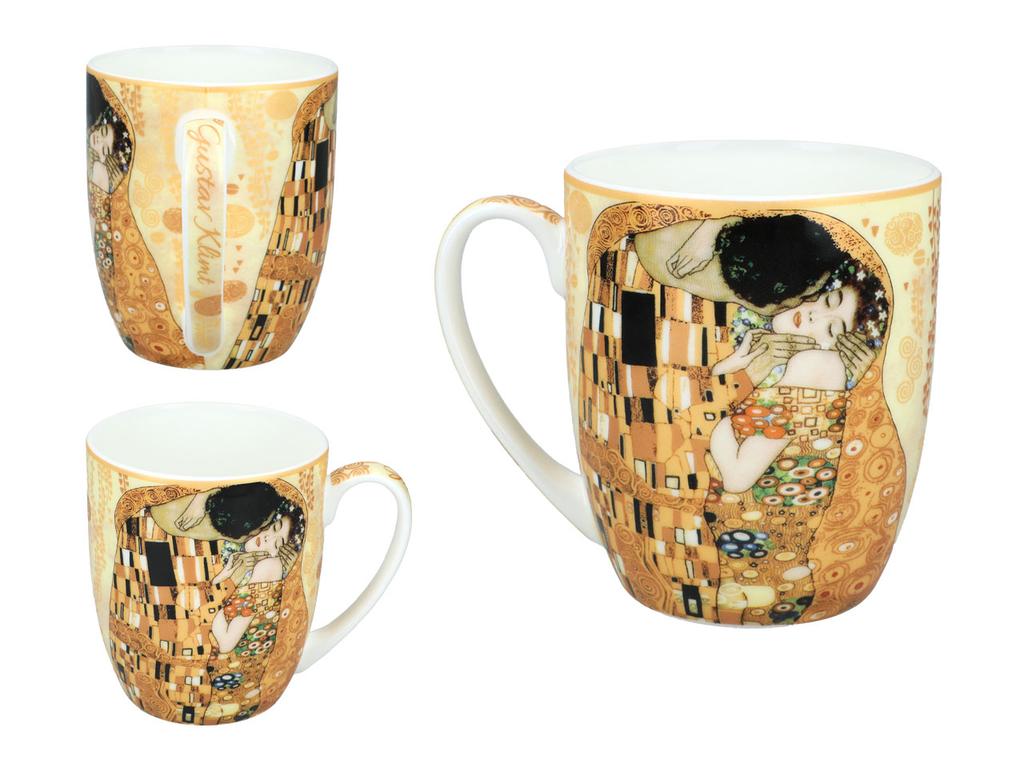 Sada 2 Porcelánových Hrnků Gustav Klimt Polibek Dárková Sada