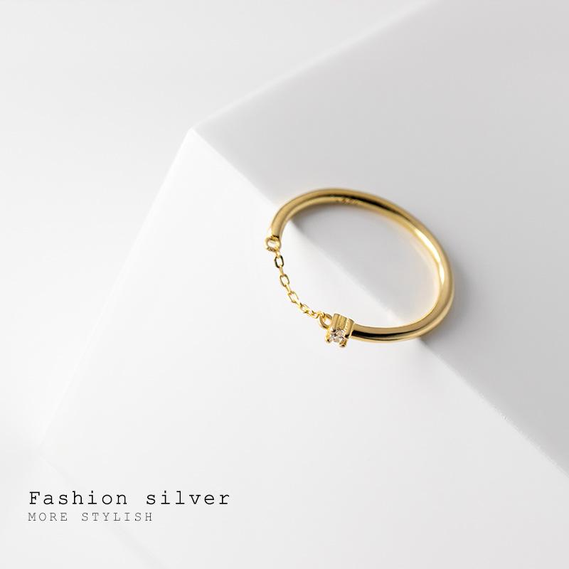 

La Monada Chain Rings For Women 925 Silver Real Minimalist Fine Rings Female Silver Ring 925 Women On Finger Korean Slim 12&Color золотой