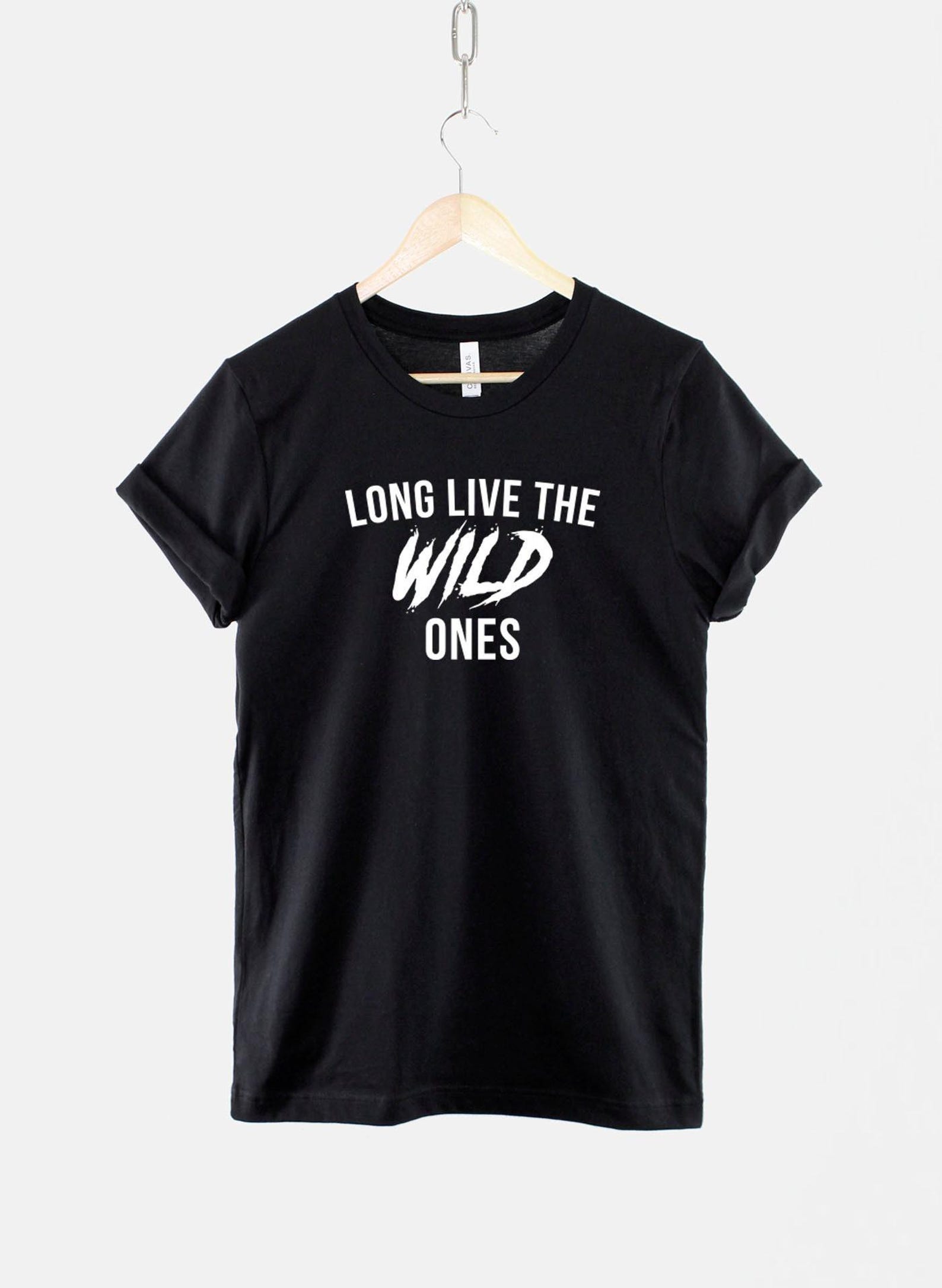 Adventure T-Shirt, Wanderlust Travel Tee, Long Live Wild Ones Print 3XL