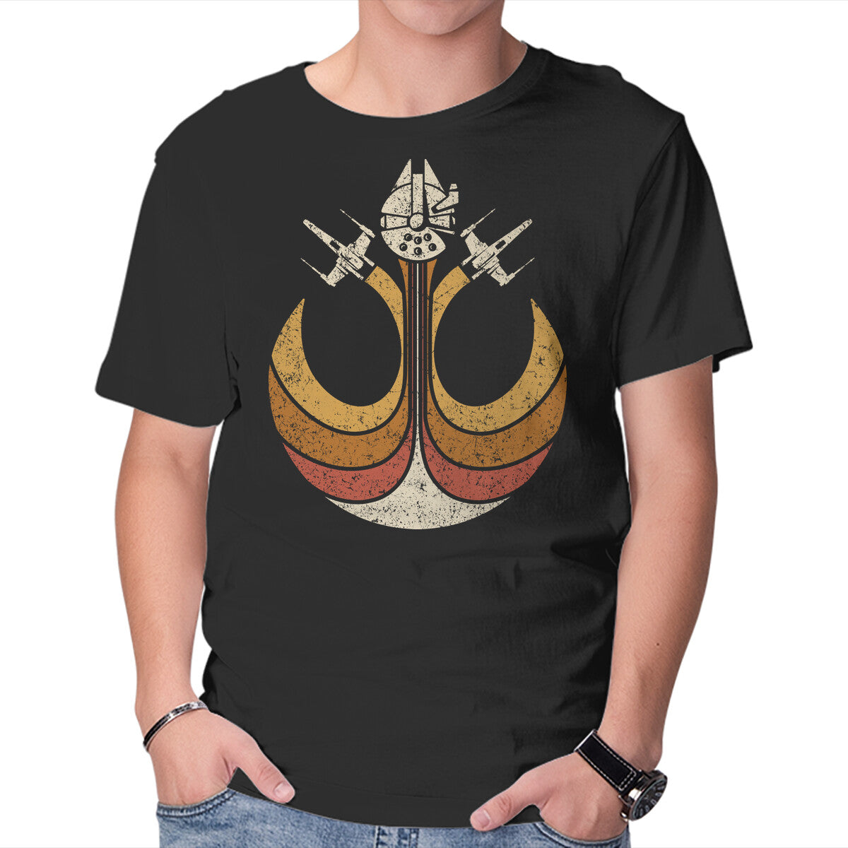 Unisex Crew Neck T-Shirt Rebel Attack Graphic Short Sleeve Casual Tee XXXL