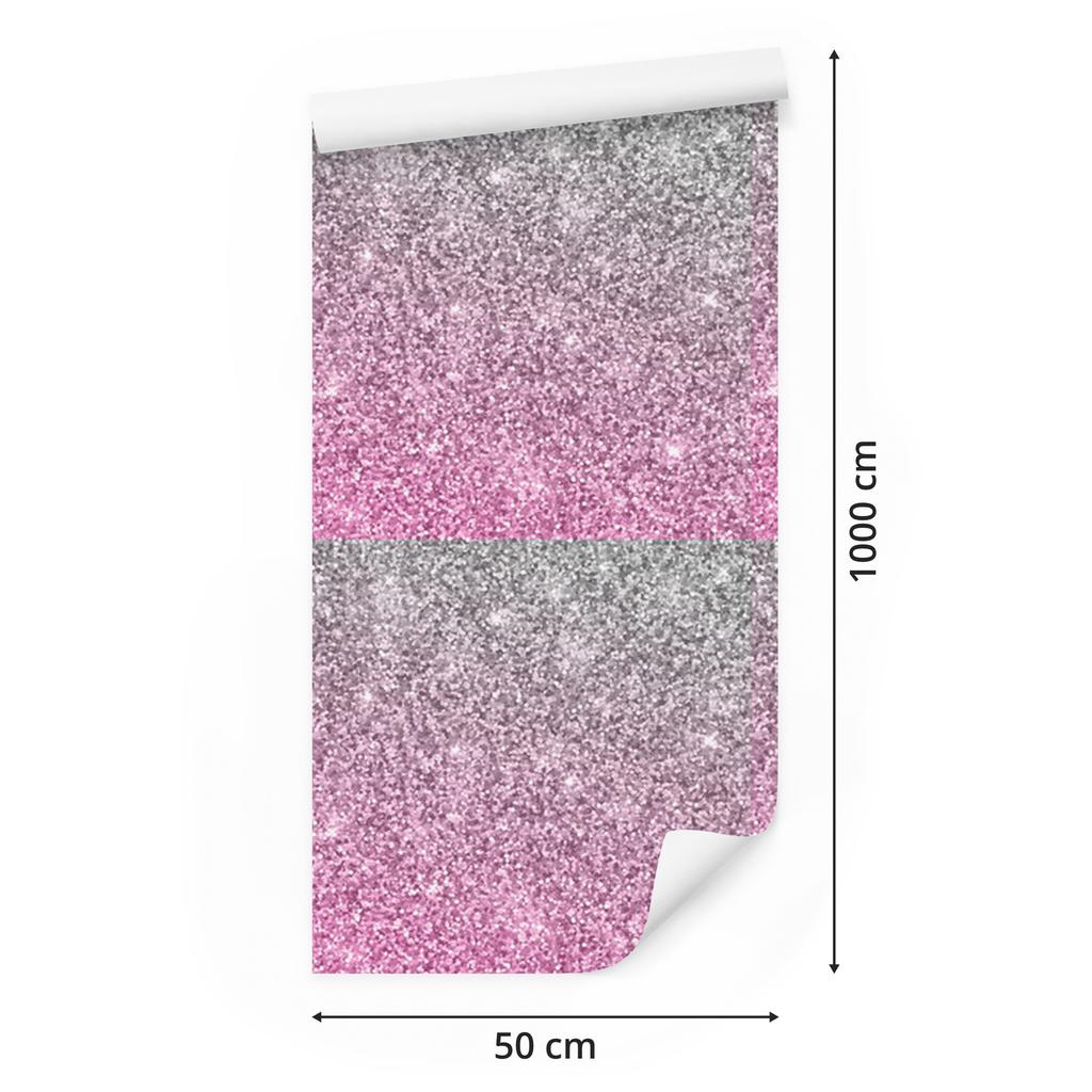 Purple and gray glitter wallpaper for living room and bedroom 50x1000