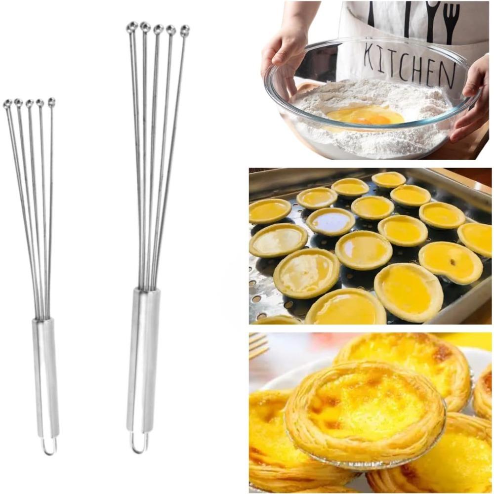 10/12 Inch Kitchen Egg Beater Stainless Steel Ball Mixer Manual Metal Egg Beater for Cooking Mixing Kitchen Necessities