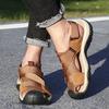 Fashion Summer casual men's sandals Comfortable high-quality minimalist style Beach walking Black Brown 38-47 Luxury shoes Hot selling