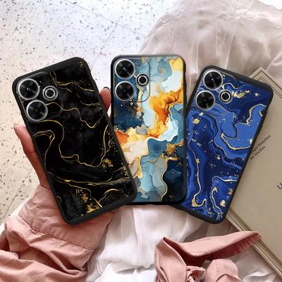 Mermer Desenli Yumuşak Silikon Kılıf Samsung A55 A35 M35 S24 Ultra Xiaomi Redmi Note 13 Poco C65 iPhone 15 Kamera Darbeye Dayanıklı Koruyucu Tampon Kapak