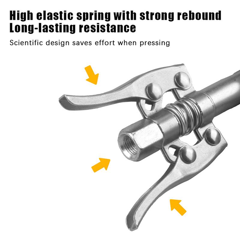 10000Psi Grease Gun Coupler Manual Grease Pump Head Syringe Lubrication Nozzle Oil Pump Filling Tool Grease Injector Nipple