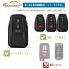 Koaudb Smart Key Case for Compatible with Toyota Prius New Corolla RAV4 Camry Land Prado Late and Premium Soft TPU and Black Toyota, (50 Series),