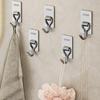 Stainless Steel Hook Kitchen Bedroom Wall Clothes Hook Non Punching Storage No Trace Strong Adhesive Hook Hanging Rack
