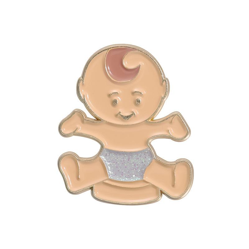 

Colorful And Creative Cartoon Twin Baby Brooch Whimsical Metal Pin Ideal For Accessories Kids QHXZ1126