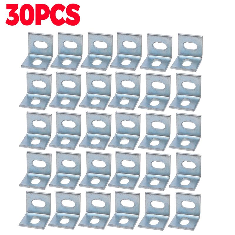 10/30pcs Universal Alloy Corner Brackets 90 Degree Right Angle Bracket for Wood Furniture Cabinet Connect Fastener Accessories