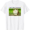 Silly Owl Cat Meme I Can't Take It Anymore T-Shirt(1)