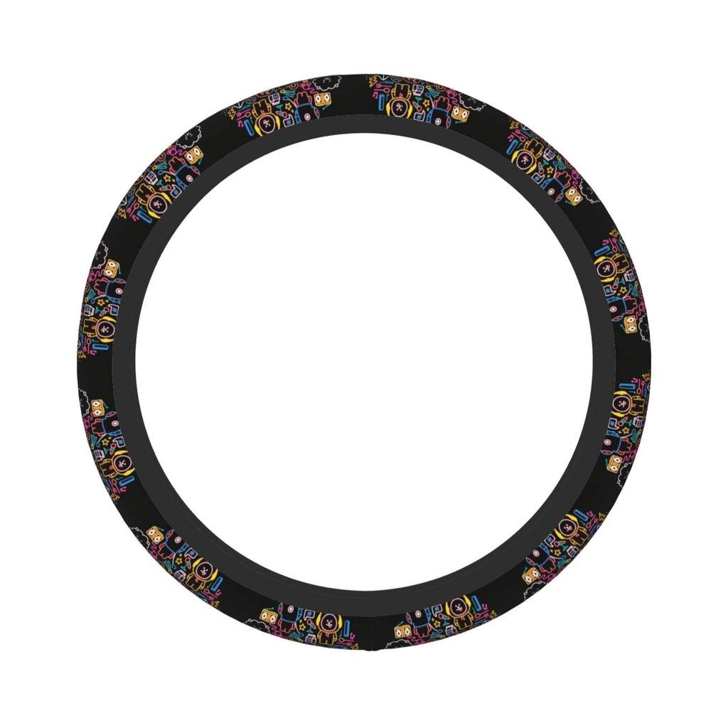 Bt21 Steering Wheel Cover for Cars, Stylish, Anti-slip, Stain Prevention, Comfortable To the Touch,