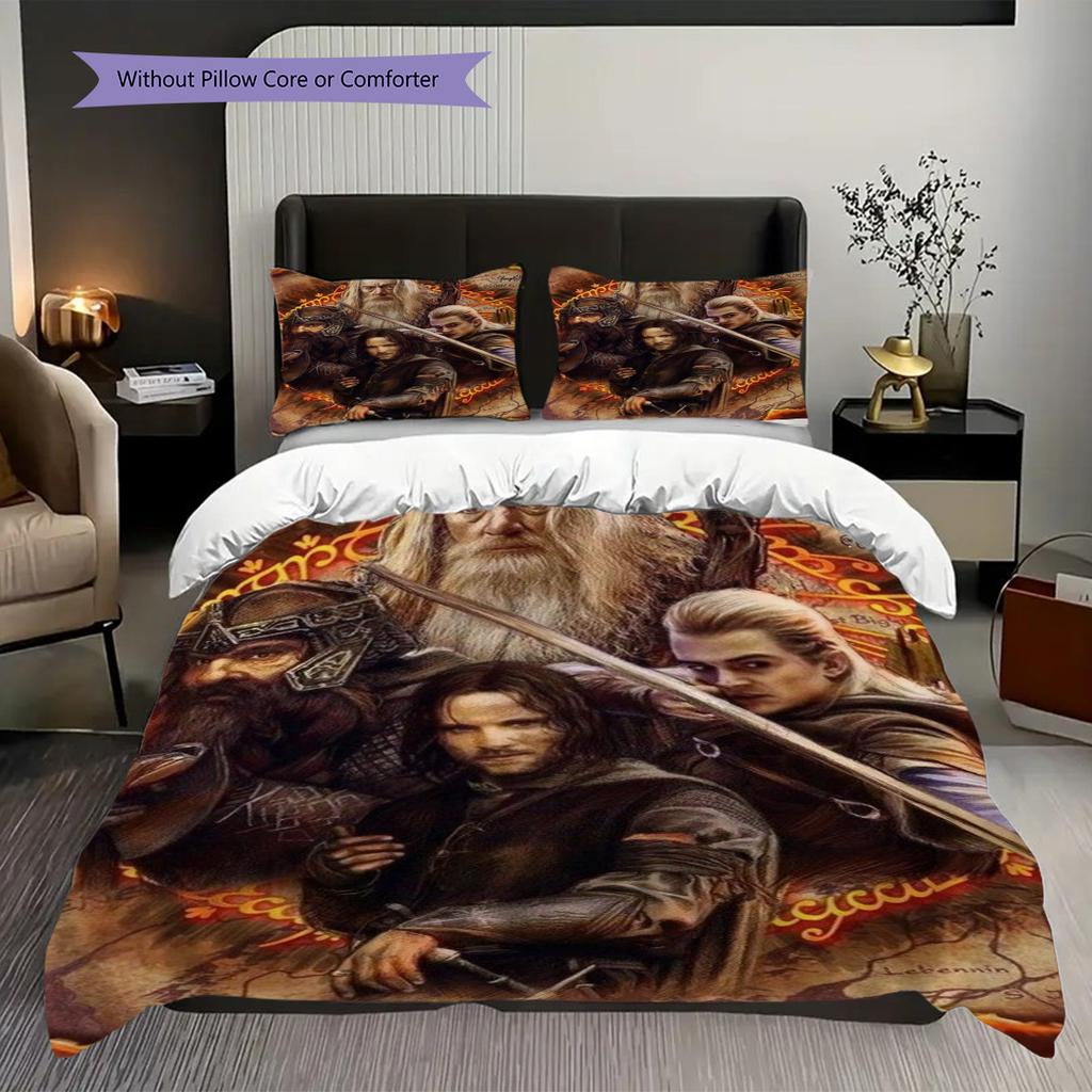 Lord Rings Trilogy Threepiece Set 1 Duvet Cover 2 Pillowcase Without Core Duvet Cover And Pillowcase Christmas Birthday Gift Bedding Set
