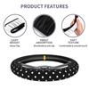Leather Material Steering Wheel Cover Comfortable Hand Feel Universal Steering Cover  Car Interior