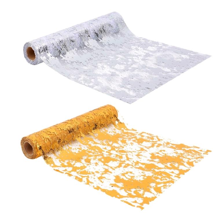 Elegant Gold and Silver Meshes Fabric Roll For Enhancing Event Ambiances Suitable For Wedding And Party Decorations