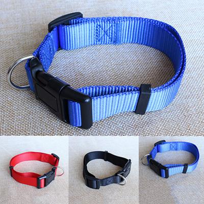Adjustable Dog Puppy Cat Pet Safety Nylon Necklace Fashion Buckle Neck Collar