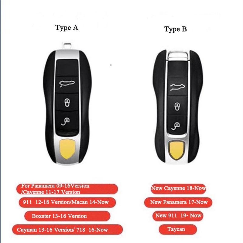 For Gentian Blue Porsche Key Fob Cover, Compatible with Porsche 911 Cayenne Panamera Macan Protector Sleeve Accessories