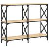 Console Table Sonoma Oak 100 x 28 x 80.5 cm Engineered Wood
