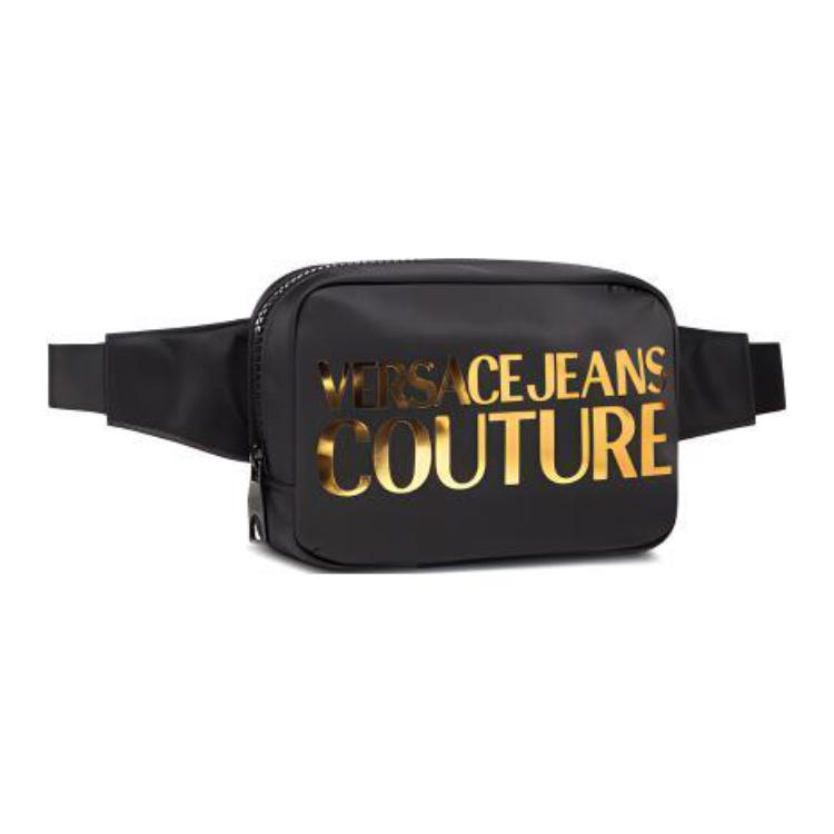 Versace Jeans Couture Front Metal Letter Print Adjustable Waist Belt Zipper Closure Nylon Polyurethane Waist Bag Men Waist Bag 72YA4BF2-ZS279-899