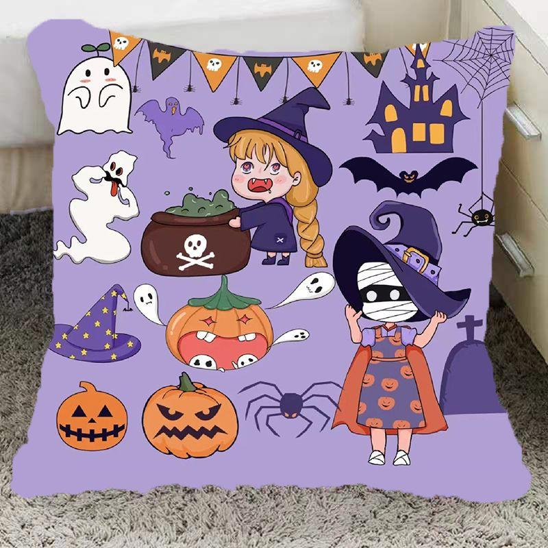 Halloween Pillow Pumpkin Funny Two-Dimensional Animation Pillow Emoticon Pack Party Party Boy and Girl School Day Gift