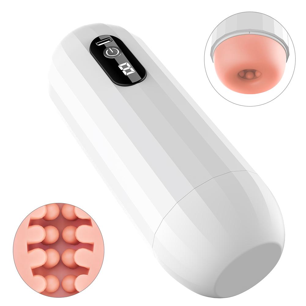 Automatyczny Masturbator Męski Kubek Wibracje Maszyna do Blowjoba Stymulator Żołędzi Pompka do Penisa Pussy Zabawki Dla Mężczyzn Dorosłych