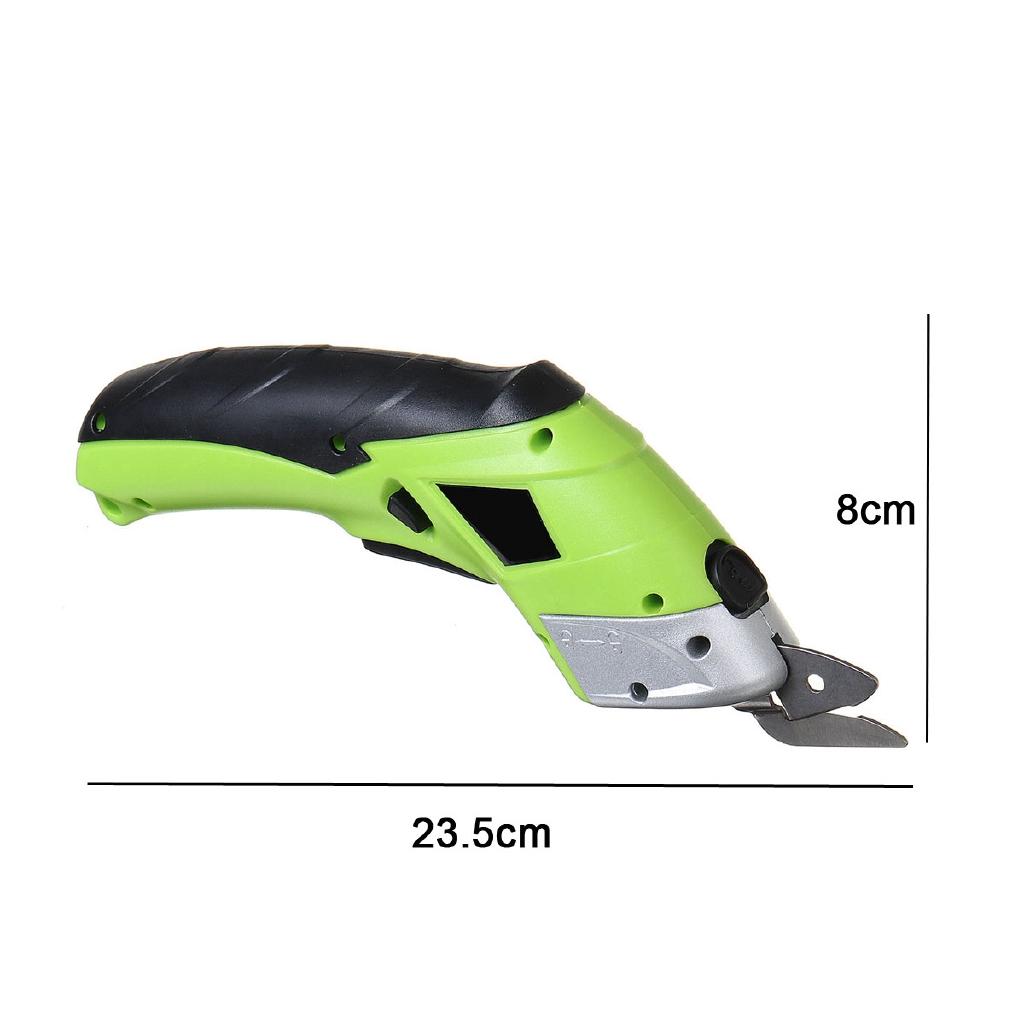 4V Stoff Leder Tuch Wiederaufladbar Nähen Schneiden Messer Schneider Schere Scheren Mehrzweck Kabellos Elektrische Schere green
