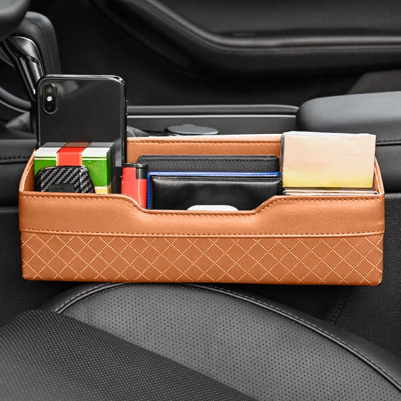 Car Seat Storage Box Console Side Filler Organizer High Capacity Console Side Storage For Car Accessories Convenient Seam Plug