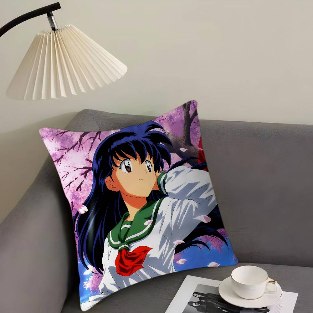 InuY-Yasha Cartoon Animation Cushion Cover Pillowcase Upholstery Sofa Throw Pillow Home Decor Pillowcas