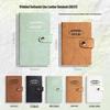 A6 Thickened Pleated Leather Notebook with Snap Button - A7 Minimalist Mini Portable Pocket Notebook