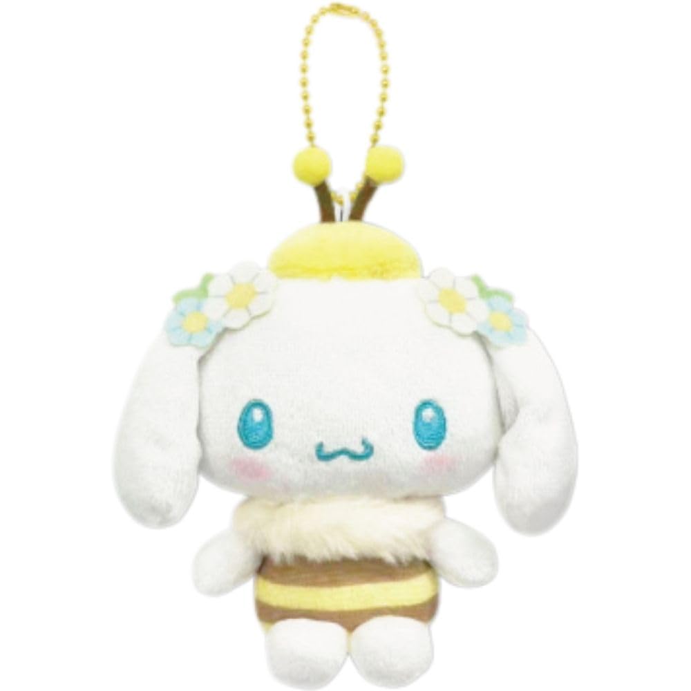 Hatakeyama Shouji Sanrio Mini Mascot Small Creatures Cinnamoroll Bee Plush Ball Chain Key Holder Character Approximately 10cm Length
