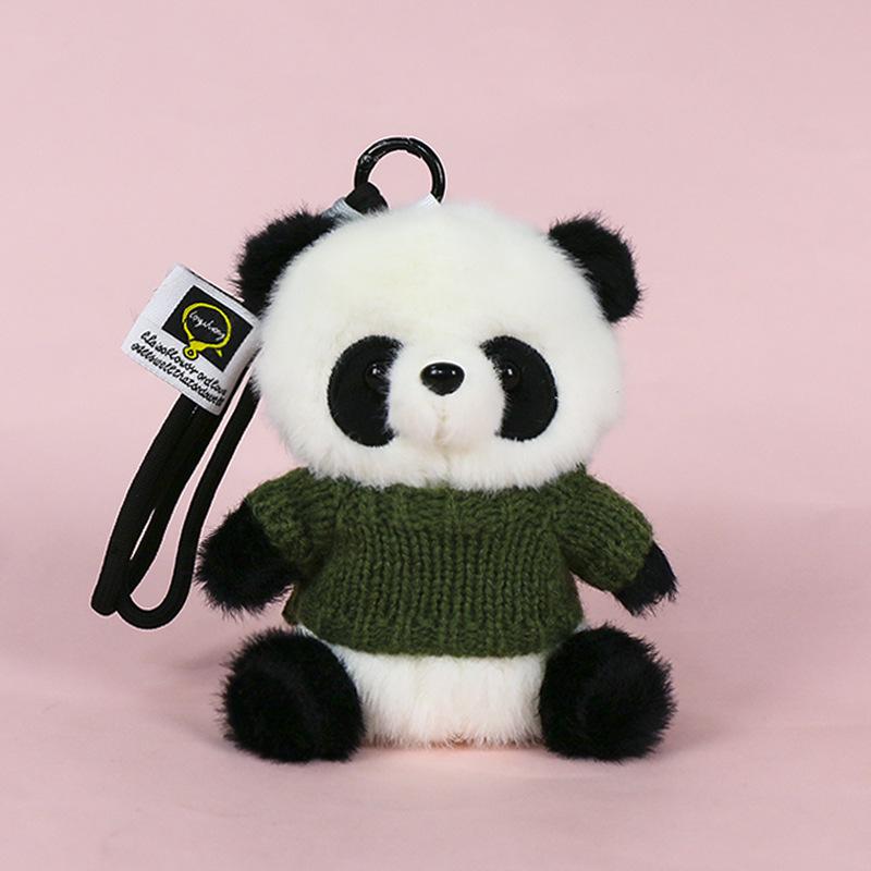 Premium Scented Panda Pendant Backpack: Dressed-Up Panda Doll In Various Styles