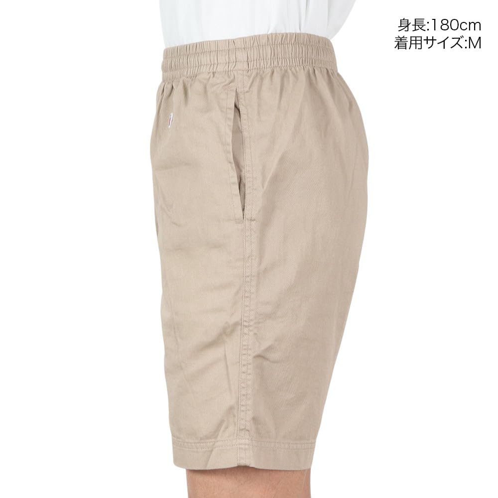 Champion Basic Cotton Graphic Logo L C3-X520 Men's 100% Shorts, Beige,