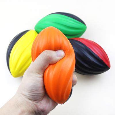 1Pcs Mini Rugby Ball Football Stress Ball Hand Grip Football Training Stress Ball Anxiety Relief For Team Activities Party Toys