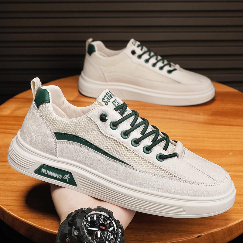 Men's Shoes 2025 Summer New Mesh Little White Casual Shoes Personalized Korean Version of Student Tide Shoes Youth Breathable Board Shoes