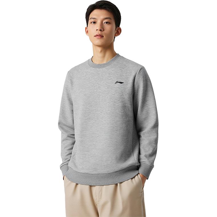 Li-Ning Minimalist Round Neck Comfortable Sports Sweatshirt Men sweatshirt AWDVE41-2