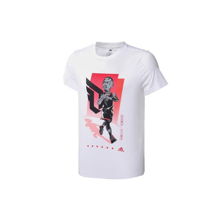 Adidas T Shirts Men's White Crew Neck Moderate Straight Fit FM4774