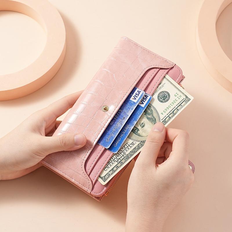 Women’s Crocodile Embossed PU Leather Long Wallet Large Capacity Zipper Clutch Purse Multi Card Holder Coin Pocket Organizer