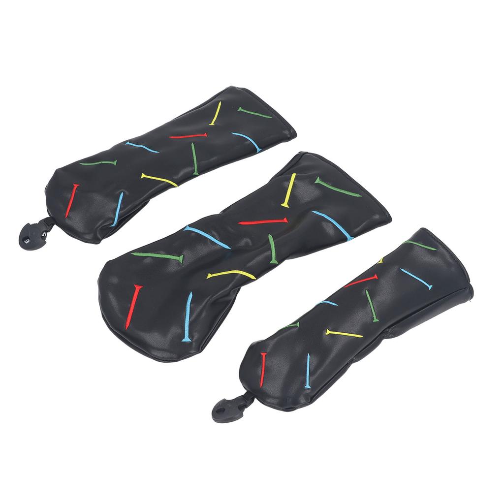 Huse pentru Capul Cluburilor de Golf Piele PU Impermeabilă Huse Protectoare pentru Capul Cluburilor de Golf cu Etichetă cu Număr 3 buc