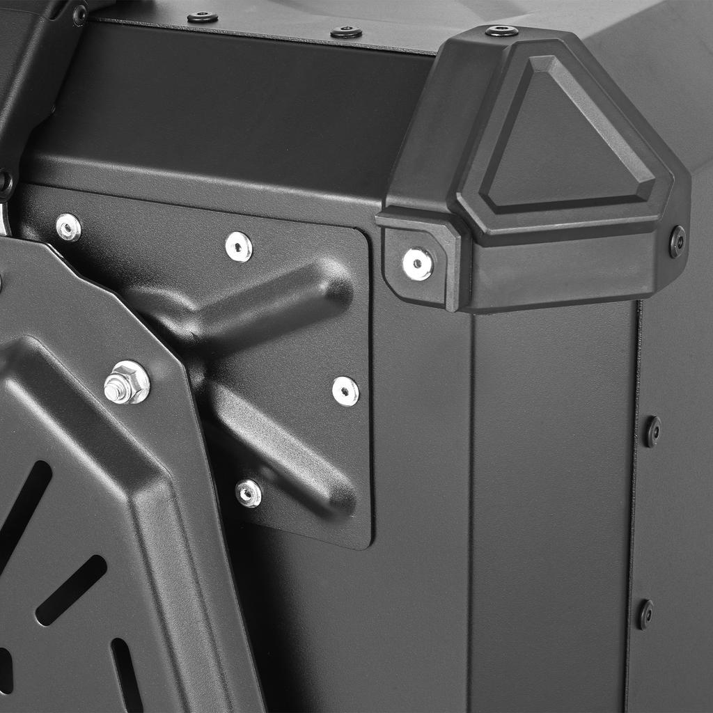 45L Motorcycle Rear Box Aluminium Alloy Tail Box Carrier Tool Case Universal Motorbike Trunk With Fitting Plate and Fixings