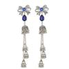 Ethnic Jewelry for Women Gypsy Tribal Retro Antique Crystal Bowknot Beads Bells Tassel Long Earrings