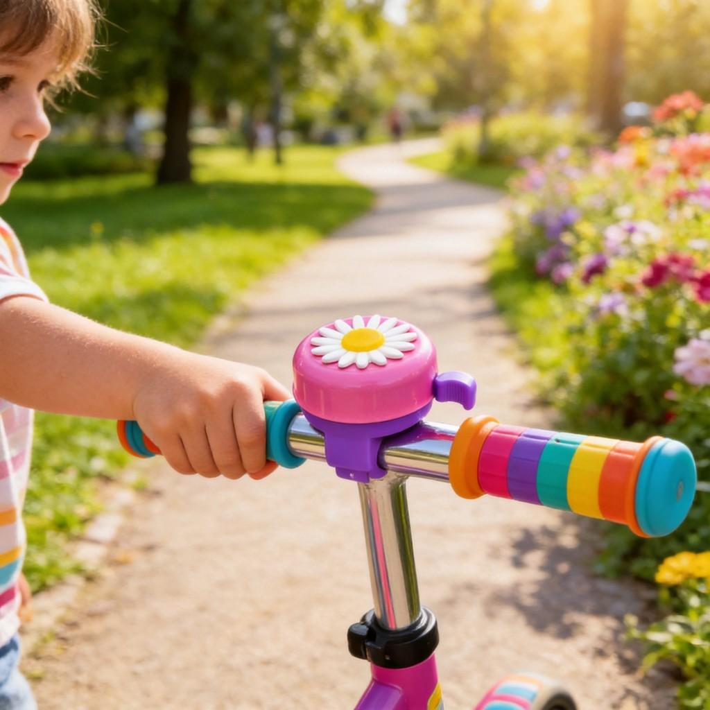 Children Skateboard Accessories With Colorful Ribbons And Bell For Safety And Decor