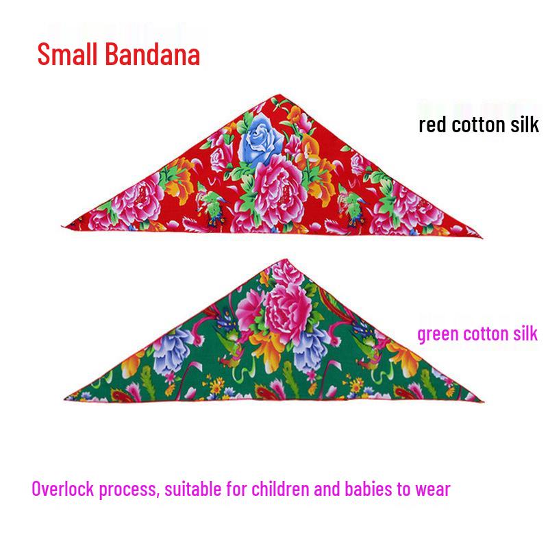 Northeast Ethnic Floral Triangle Headscarf for Performances
