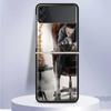Mashle Magic And Muscles For Samsung Galaxy Z Flip 5 4 3 5G Phone Case Black Hard Cover ZFlip 5 4 3 Luxury Shockproof Bumper Coq