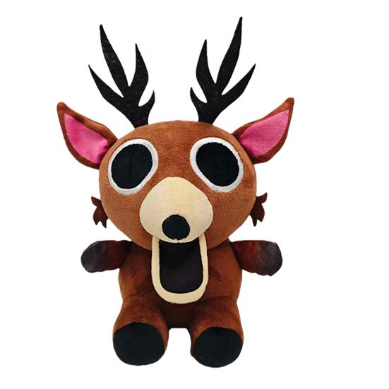 

Плюшевая игрушка-кот Хоррор из Леса 99 Ночей Yousheng, Мягкая набивная игрушка с выразительными белыми глазами и острыми когтями, Коллекционная жутко-милая декорация для фанатов И Elk