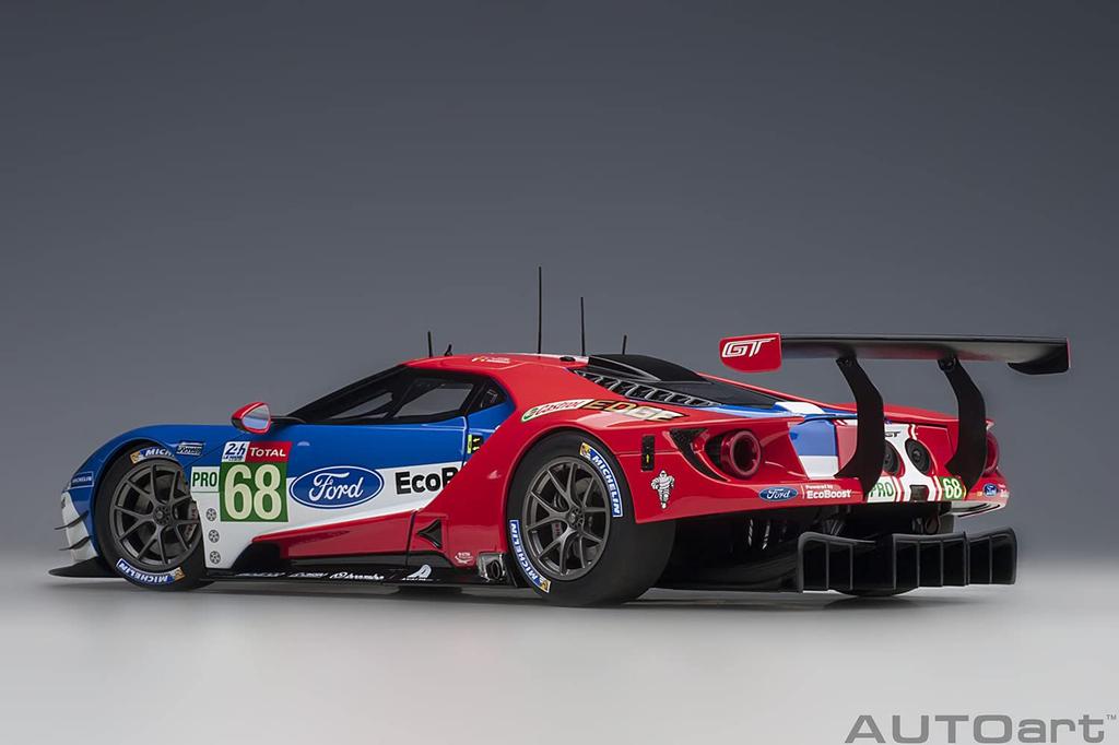 AUTOart 1/18 Scale Scale Model 81912 Ford GT 2019 #68 Le Mans 24 Hours LMGTE Pro Class Blue/White/Red